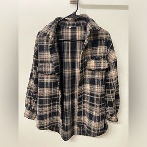 Nastygal Plaid Oversized Jacket